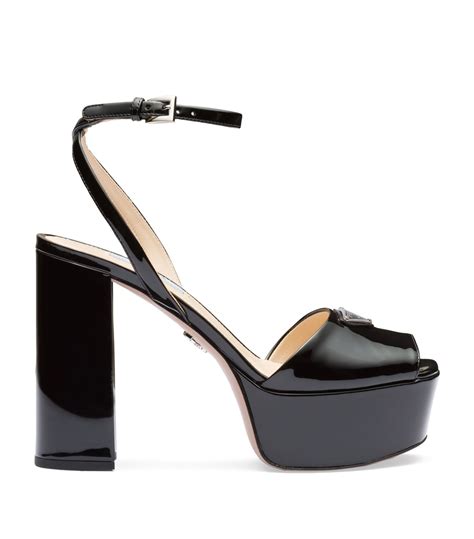 prada open toe leather sandal|prada platform sandals outlet.